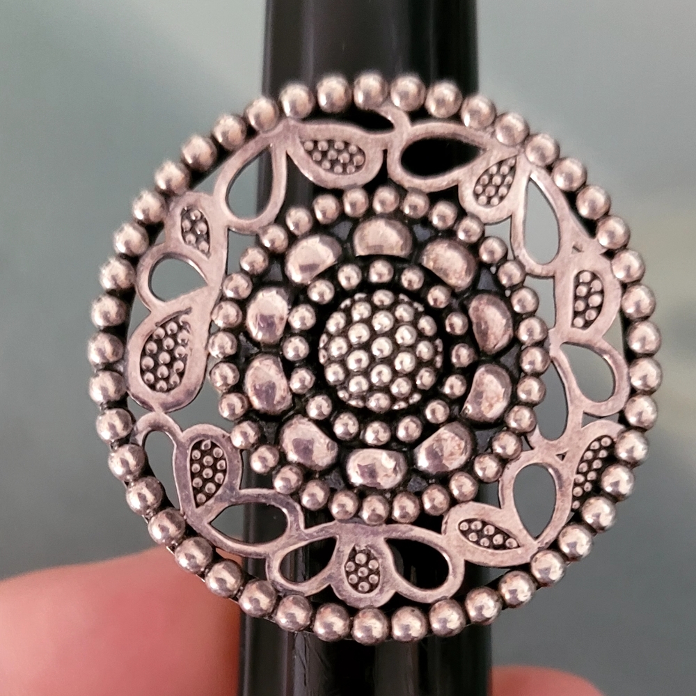 LAGOS Sterling Silver Large Ornament Cocktail Ring